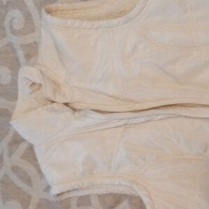 Three Hearts Cream Puffer Vest